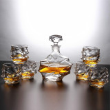 Crystal carafe and 6 glass set "OPULENT ELEGANCE"