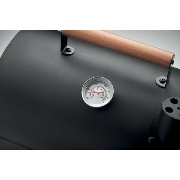 Portable BBQ Grill with Chimney and Temperature Gauge Portable BBQ Grill with Chimney and Temperature Gauge