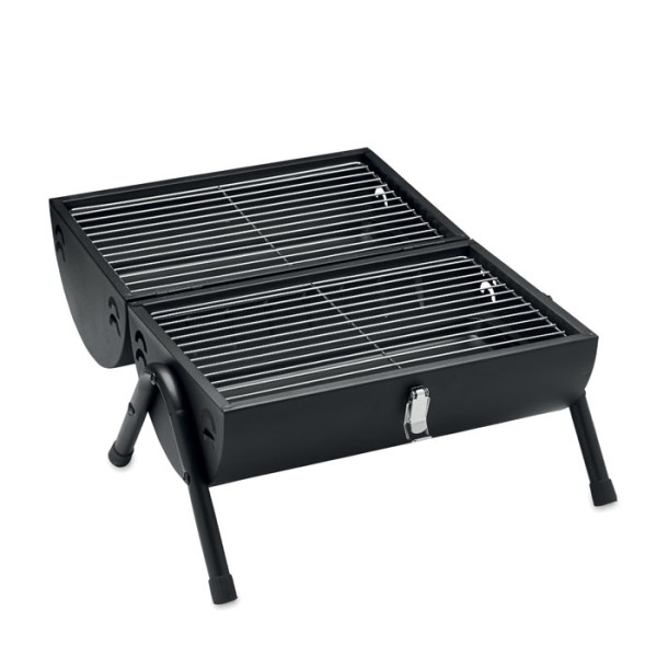 Portable BBQ Grill with Chimney and Temperature Gauge Portable BBQ Grill with Chimney and Temperature Gauge