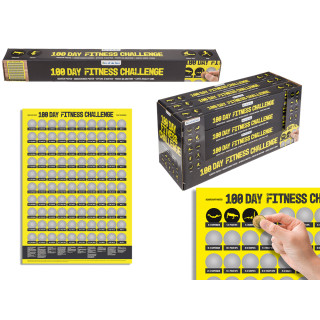 Scratch poster "100 days of fitness"