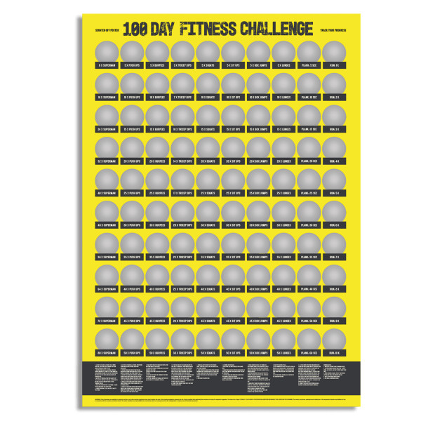 Scratch poster "100 days of fitness" Scratch poster "100 days of fitness"