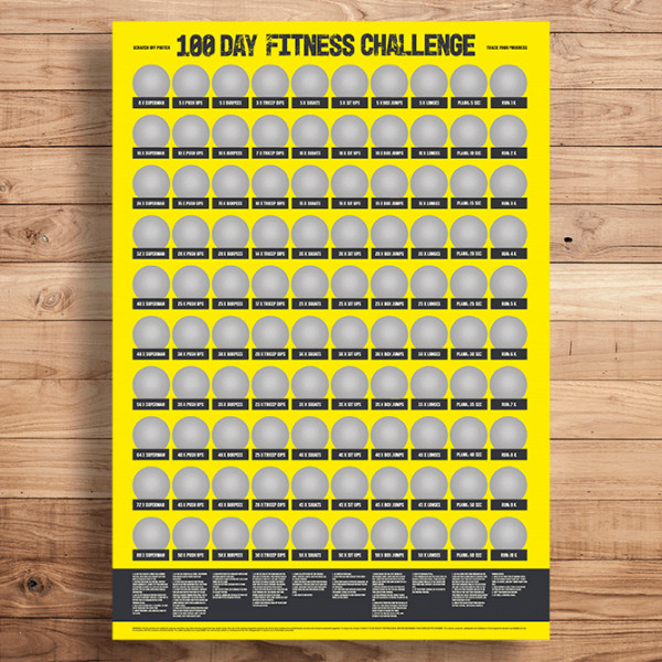 Scratch poster "100 days of fitness" Scratch poster "100 days of fitness"