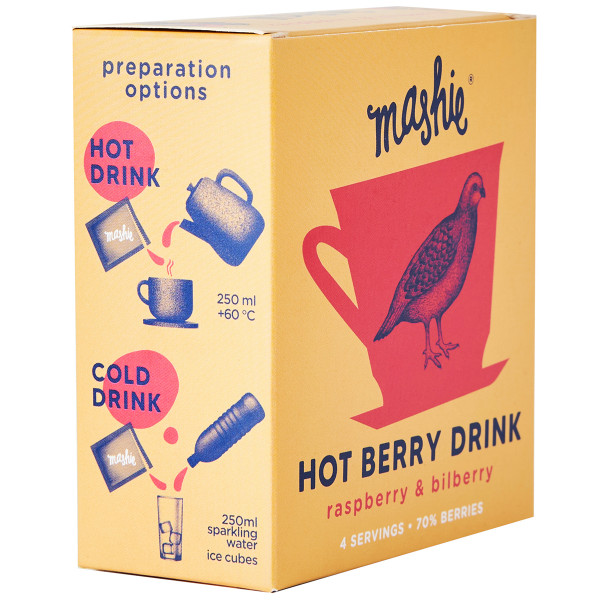 Berry Purée Tea "MASHIE" with Raspberries and Blueberries (4 pcs x 40ml) Berry Purée Tea "MASHIE" with Raspberries and Blueberries (4 pcs x 40ml)