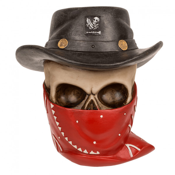 Skull-shaped piggy bank "Outlaw" Skull-shaped piggy bank "Outlaw"