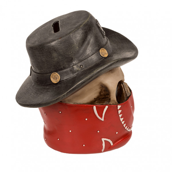 Skull-shaped piggy bank "Outlaw" Skull-shaped piggy bank "Outlaw"