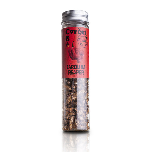 Crunchy Extra Spicy Roasted Crickets "Carolina Reaper" Crunchy Extra Spicy Roasted Crickets "Carolina Reaper"