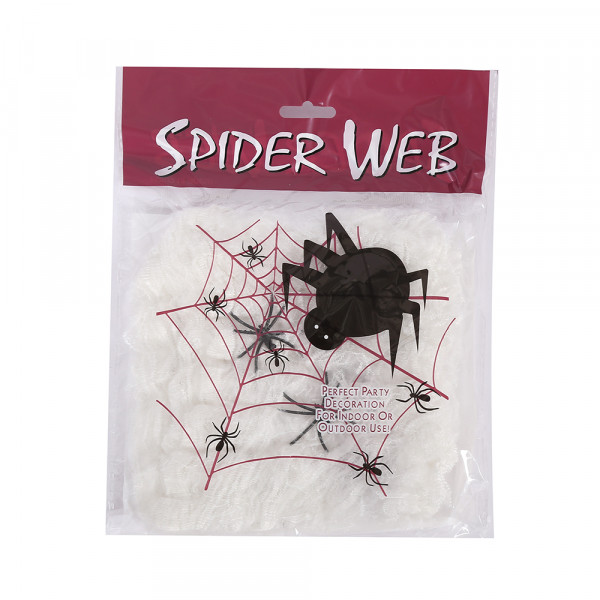 Spider Web with Spiders, White (60g.)
