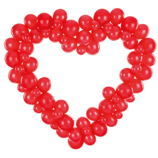 Balloon garland "Red heart" (68 pcs, 160cm)