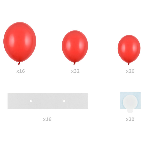 Balloon garland "Red heart" (68 pcs, 160cm) Balloon garland "Red heart" (68 pcs, 160cm)