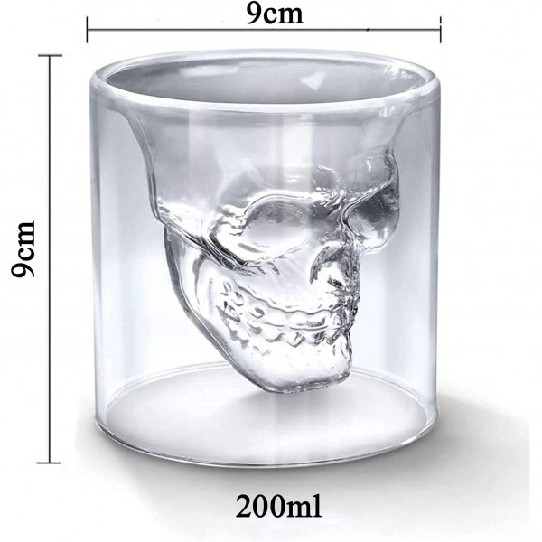 Skull-shaped glass "DOOMED", 200ml Skull-shaped glass "DOOMED", 200ml