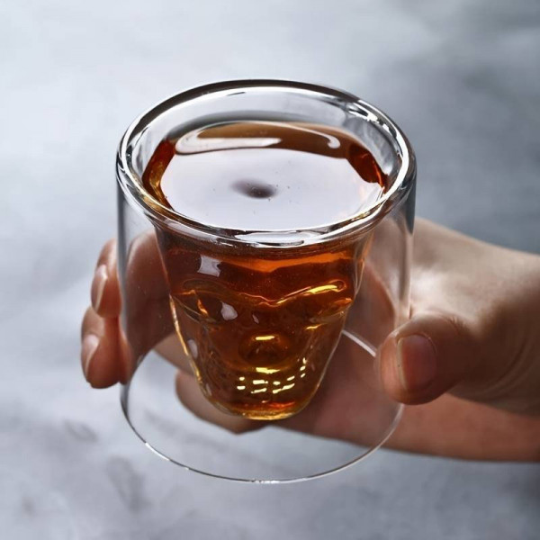 Skull-shaped glass "DOOMED", 200ml Skull-shaped glass "DOOMED", 200ml