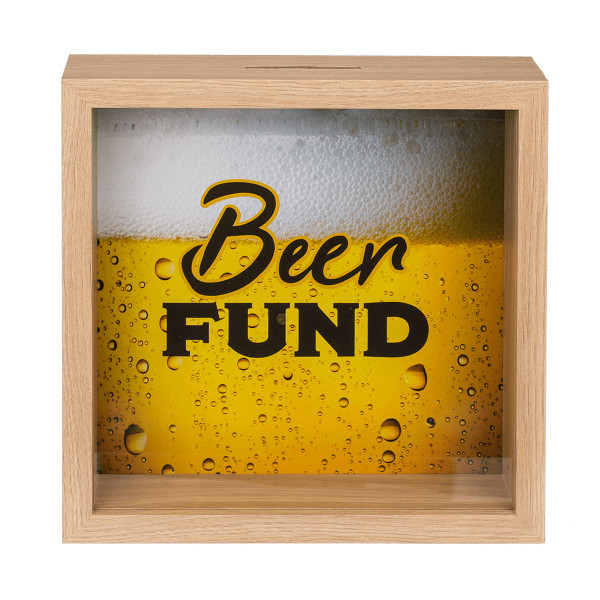 Wooden piggy bank - frame "Beer fund" Wooden piggy bank - frame "Beer fund"