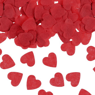 Paper red heart confetti