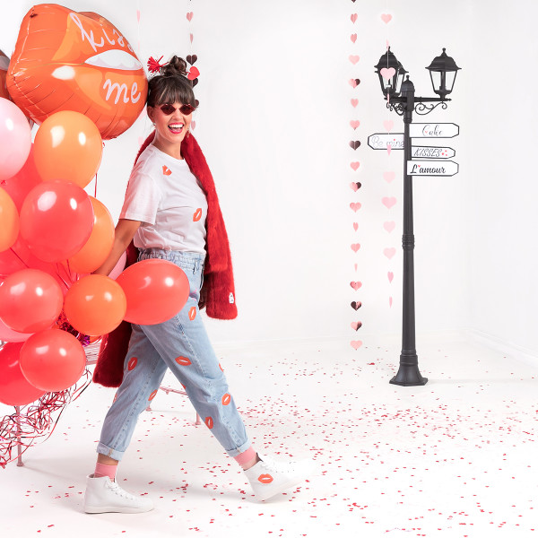 Paper red heart confetti Paper red heart confetti