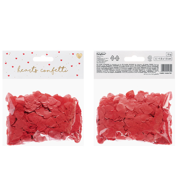 Paper red heart confetti Paper red heart confetti