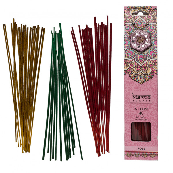 Incense with stand, Rose (40 pcs.) Incense with stand, Rose (40 pcs.)