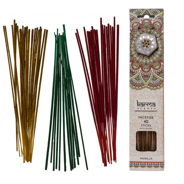 Incense with stand, Vanilla (40 pcs.) Incense with stand, Vanilla (40 pcs.)