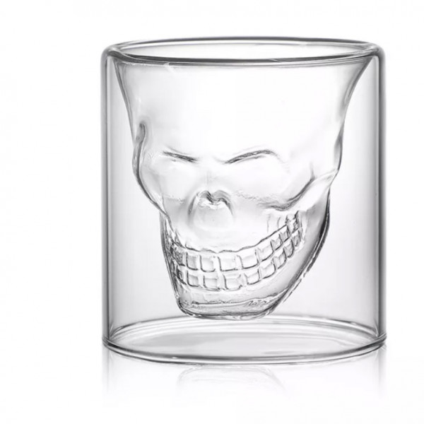 Skull-shaped shot glass "DOOMED", 75ml