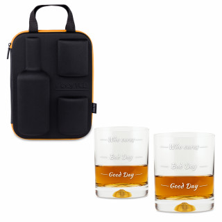 Whiskey Glass Set "Who Cares"
