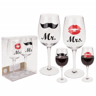 Wine Glass Set "His and Hers"