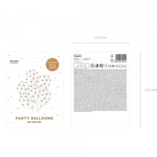 Balloons "Transparent Stars" (6 pcs.) Balloons "Transparent Stars" (6 pcs.)
