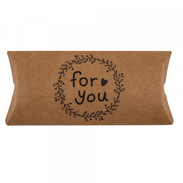 Kraft paper boxes - pillows "For you", 4 pcs. Kraft paper boxes - pillows "For you", 4 pcs.