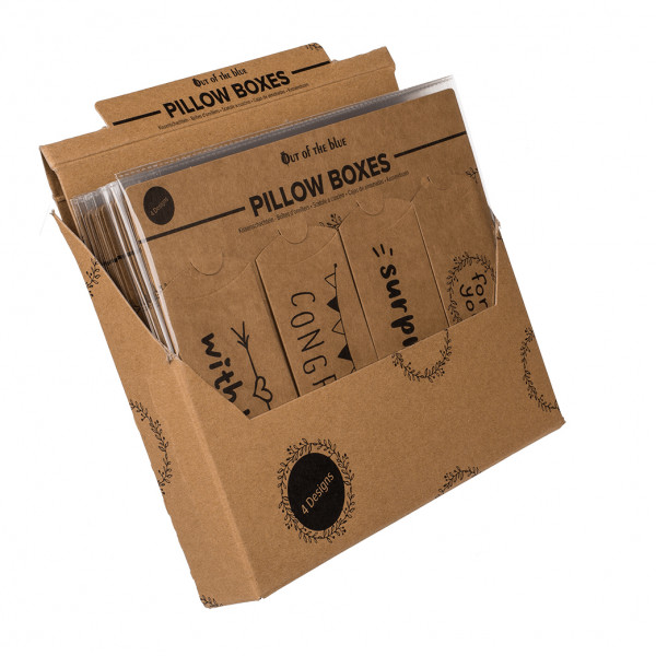 Kraft paper boxes - pillows "For you", 4 pcs. Kraft paper boxes - pillows "For you", 4 pcs.