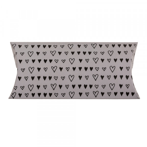 Kraft paper boxes - pillows "Heart", 4 pcs.