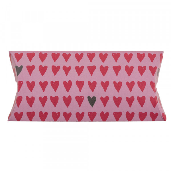 Kraft paper boxes - pillows "Heart", 4 pcs.