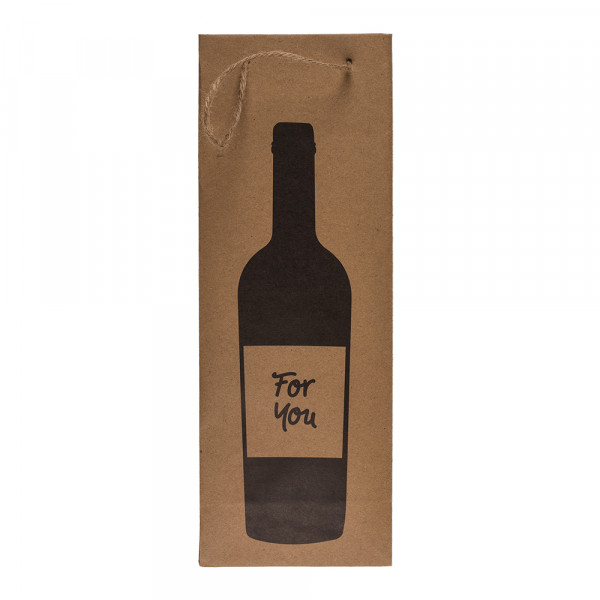 Kraft paper gift bag for bottle "Wine time" (35x9x9cm) Kraft paper gift bag for bottle "Wine time" (35x9x9cm)