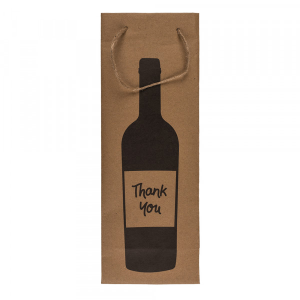 Kraft paper gift bag for bottle "Wine time" (35x9x9cm) Kraft paper gift bag for bottle "Wine time" (35x9x9cm)