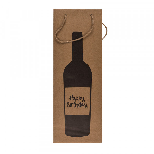 Kraft paper gift bag for bottle "Wine time" (35x9x9cm) Kraft paper gift bag for bottle "Wine time" (35x9x9cm)