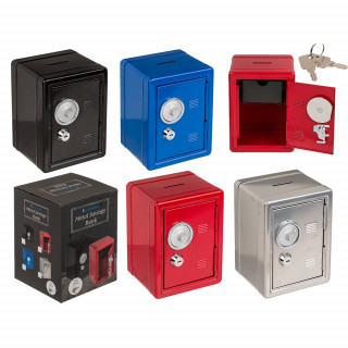 Metal safe - piggy bank (with key and code)
