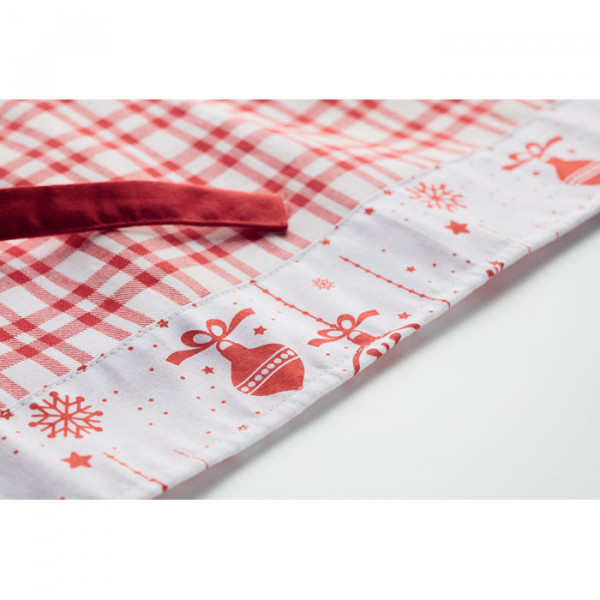Premium Christmas apron with glove and gift box "SENEFA"