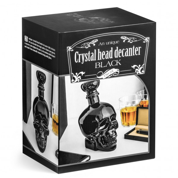 Black skull-shaped carafe (750ml)