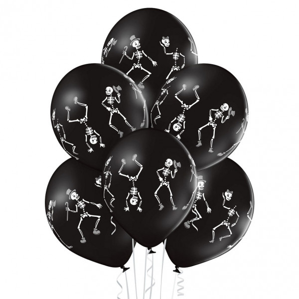 Premium Balloons "Dancing Skeletons" (6 pcs.)