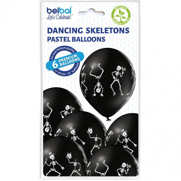 Premium Balloons "Dancing Skeletons" (6 pcs.)