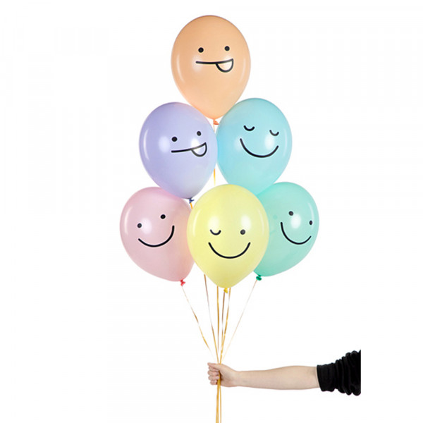 Balloons "Faces" (6 pcs.) Balloons "Faces" (6 pcs.)