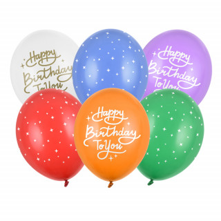 Balloons "Happy Birthday To You" (6 pcs.)