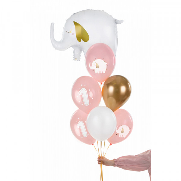 Balloons "One Year", Pastel Pink (6 pcs.) Balloons "One Year", Pastel Pink (6 pcs.)