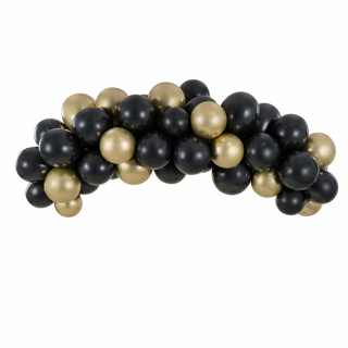 Balloon Garland "Black and Gold" (60 pcs., 200cm)