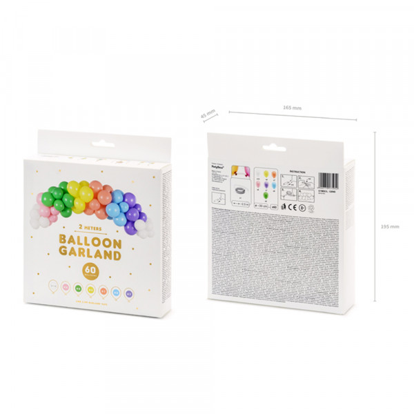 Balloon Garland "Rainbow" (60 pcs., 200cm) Balloon Garland "Rainbow" (60 pcs., 200cm)