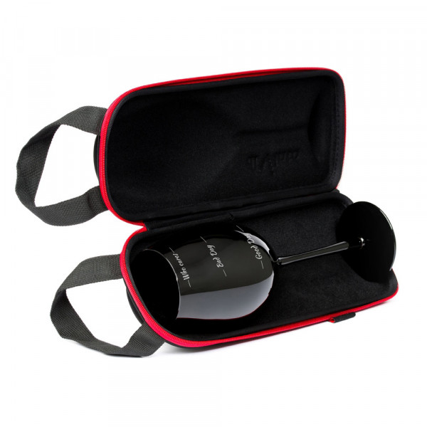 Gigantic black wine glass "Who cares" (750ml)