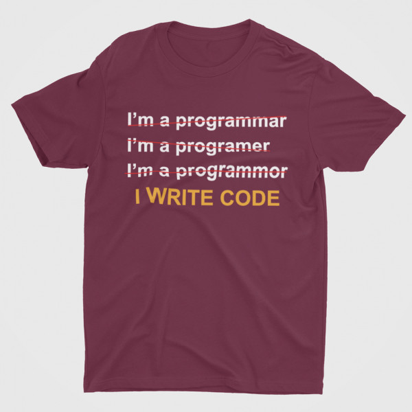 T-shirt "I write code"