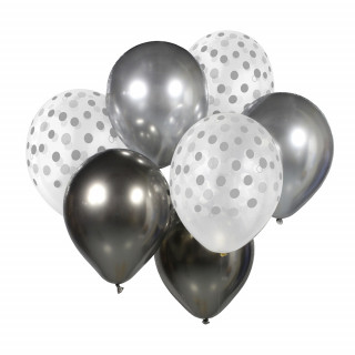 Balloon Bouquet "Silver & Graphite" (7 pcs.)