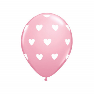 Pink Balloons "Hearts" (6 pcs.)