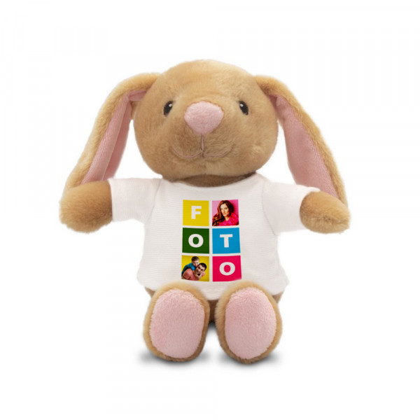 Plush bunny "Binky" with your chosen photo (18 cm) Plush bunny "Binky" with your chosen photo (18 cm)