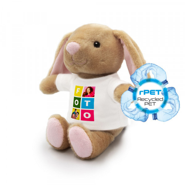 Plush bunny "Binky" with your chosen photo (18 cm) Plush bunny "Binky" with your chosen photo (18 cm)