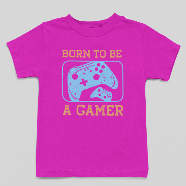 Kids' T-shirt "Born to be a gamer"