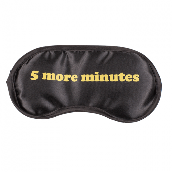 Sleep mask with inscription